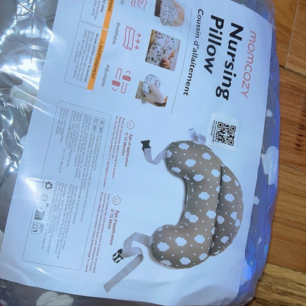 Momcozy Grey Nursing Pillow for Kids